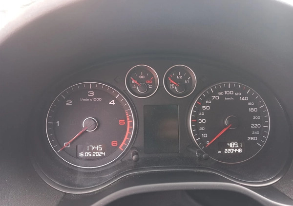 Audi A3 cena 29950 przebieg: 220500, rok produkcji 2008 z Skalbmierz małe 56